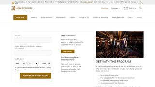 
                            4. Activate Your M life Rewards Account Online - MGM Resorts