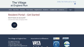 
                            6. Activate your Resident Portal | The Village at England Run