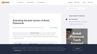 
                            1. Activating the paid version of Avast Passwords | …