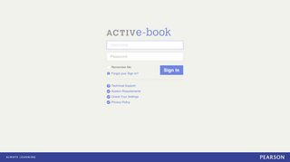 
                            1. ACTIVe-book Login - pearsoncmg.com