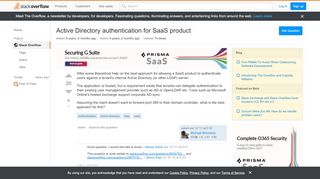 
                            1. Active Directory authentication for SaaS product - Stack ...