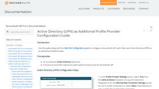 
                            8. Active Directory (UPN) as Additional Profile Provider Configuration ...