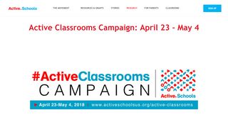 
                            8. Active Schools · Active Classrooms Campaign: April 23 ...