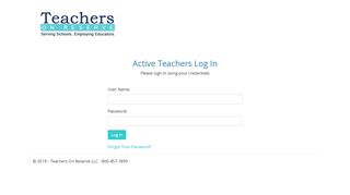 
                            6. Active Teacher Login - Teachers On Reserve