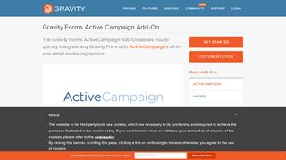 
                            7. ActiveCampaign Plugin For WordPress + Gravity Forms