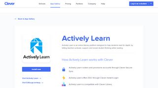 
                            2. Actively Learn - Clever application gallery | Clever