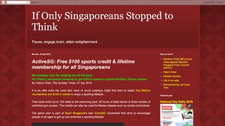 
                            9. ActiveSG: Free $100 sports credit & lifetime membership ...