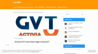 
                            2. Activia GVT como fazer login conta GVT – Icea Web