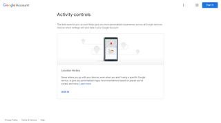 
                            2. Activity controls - Google Account