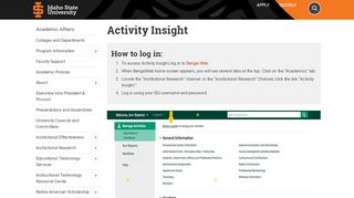 
                            5. Activity Insight login | Idaho State University