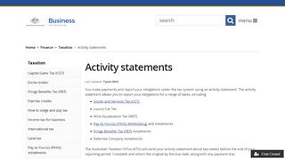 
                            8. Activity statements | business.gov.au