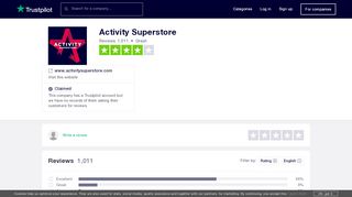 
                            1. Activity Superstore Reviews | Read Customer Service Reviews of ...