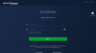 
                            6. ActivTrader Login Area