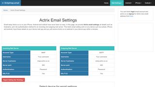 
                            8. Actrix Email Settings | actrix.co.nz SMTP, IMAP & POP Server