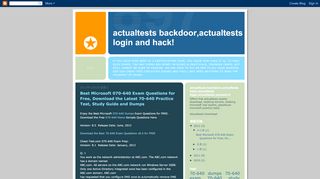 
                            3. Actualtests backdoor,Actualtests login and hack!