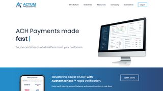 
                            5. Actum - Fast, Secure, and Reliable ACH Payments