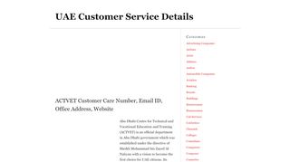 
                            8. ACTVET Customer Care Number, Email ID, Office Address ...