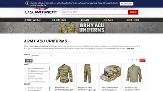 
                            2. ACU Coats and ACU Pants for the Army Combat Uniform