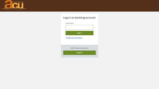 
                            2. ACU: Online Banking