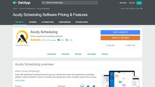 
                            5. Acuity Scheduling Software 2019 Pricing & Features | GetApp®