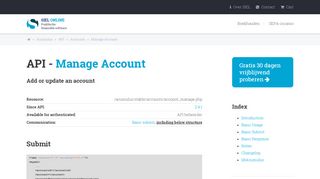 
                            6. Acumulus API - Manage Account - SIEL