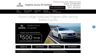 
                            9. Acura College Graduate Program Offer | Hopkins Acura of Fairfield