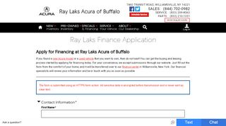 
                            4. Acura Finance Application | Ray Laks Acura of Buffalo