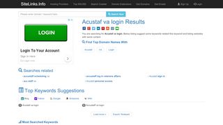 
                            8. Acustaf va login Results For Websites Listing - SiteLinks.Info