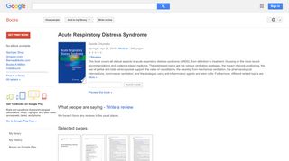 
                            7. Acute Respiratory Distress Syndrome - Page 173 - Google Books Result