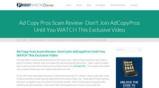 
                            2. Ad Copy Pros Scam Review- Don't Join AdCopyPros Until ...