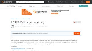 
                            9. AD FS SSO Prompts internally - Spiceworks Community