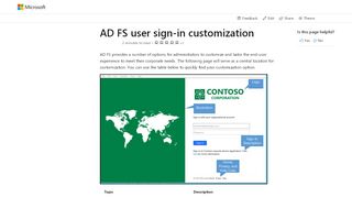 
                            11. AD FS user sign-in customization | Microsoft Docs
