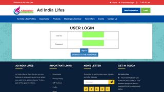 
                            7. Ad India Life . : Login - ourclients.in