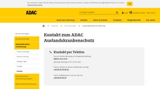 
                            2. ADAC Auslandskrankenversicherung | Ihr Kontakt zu uns