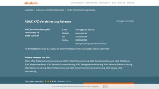 
                            3. ADAC KFZ-Versicherung Adresse, Telefonnumer …