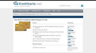 
                            9. ADAC KreditKarte GOLD - alle Konditionen im Test