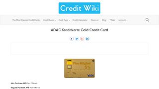 
                            1. ADAC Kreditkarte Gold Credit Card | Credit Wiki