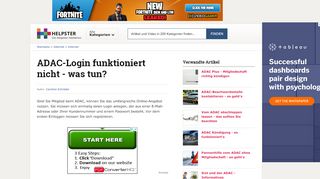 
                            3. ADAC-Login funktioniert nicht - was tun? - helpster.de