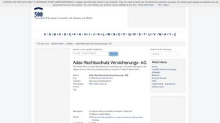 
                            7. Adac-Rechtsschutz Versicherungs- AG in München