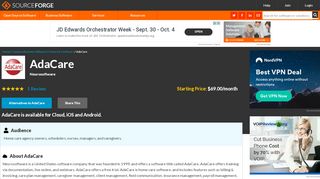 
                            8. AdaCare Reviews and Pricing 2019 - sourceforge.net