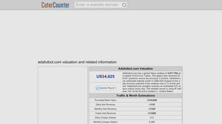 
                            3. Adafutbol / Adafutbol.com valuation and related information