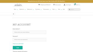 
                            1. Adairs My Account - User Login | Adairs NZ