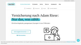 
                            2. Adam Riese: Versicherungsschutz für Privat- & Gewerbekunden