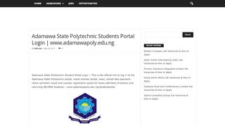 
                            6. Adamawa State Polytechnic Students Portal Login | www ...