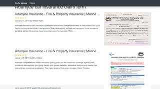 
                            6. Adamjee car insurance claim form