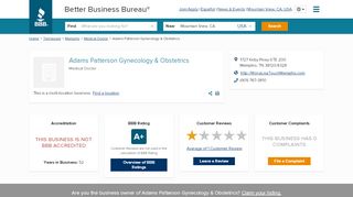 
                            4. Adams Patterson Gynecology & Obstetrics | Better Business Bureau ...