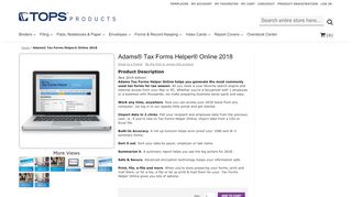 
                            5. Adams® Tax Forms Helper® Online 2018 - tops-products.com