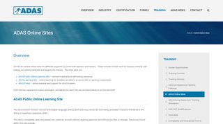 
                            8. ADAS Online Sites | Occupational Diver Certification | ADAS