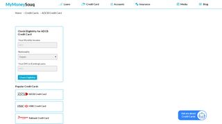 
                            8. ADCB Credit Card In uae - Offers, Eligibility