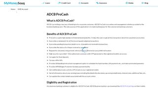 
                            10. ADCB ProCash - Online Business Banking Platform